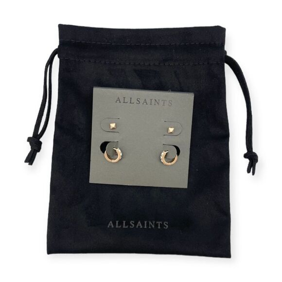 All Saints Jewelry - ~All Saints Mini Huggie & Stud Earrings Set NWT Bundle